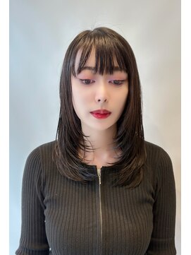 ヘアデザイン ファブロ(hair design FABRO.) 【FABRO.東】顔周りレイヤー×アイロンワンカール/内巻き