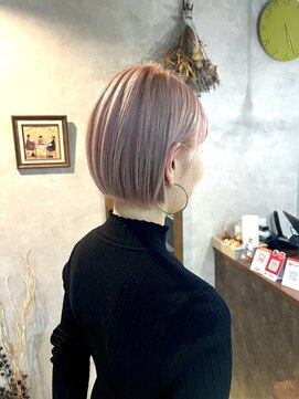 イロバイルポポル(iro...by rupopolu) 【enog】ホワイトピンクボブ