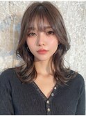 髪質改善顔周りレイヤーカット酸熱ストレートホワイトグレージュ