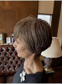 白髪生かしのデザインカラー