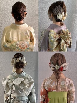 ヘアセットサロン アッシュ 神戸三宮(Ash)の写真/【着付け専門スタッフ在中】《訪問着・留袖＋ヘアセット￥7150～》成人式・卒業式のご予約も受付中！