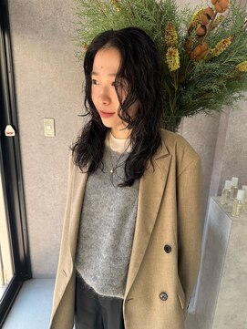 ダブルバングカーリーパーマ