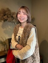 ヘアメイク エイト キリシマ(hair make No.8 kirishima)&nbsp;ミルクティーベージュ+タッセルボブ