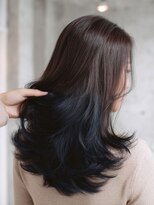 アースモード 亀戸店(EARTH Mode) 韓国風◎セミロングインナーカラー×冬の艶髪ラベンダー