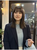 透明感たっぷり olive beige , 鎖骨下 cut