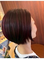 ヘアメイク ウエニ 上本町(HAIR MAKE UE2) ショートボブ ハイライト