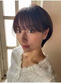 シースルーバング×ナチュラルショート