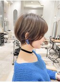 レイヤーくびれショート20代30代40代50代オリーブグレージュ
