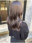【松本咲花】ブリーチなしカラー/ココアグレージュ/韓国ヘア