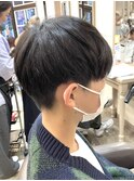 ハイライト/マッシュパーマ/ウルフ/アッシュブラック/中村郁未