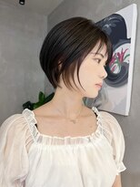 ブルックス ハイライト 大人ボブ  レイヤーボブ アッシュベージュ ショート