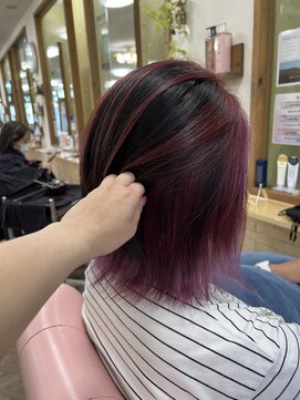 ヘアーサロン リュウズ(HairSalon Ryu's) インナーバイオレットピンク