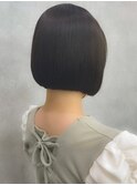 ナチュラルボブ*ミニボブ*オリーブグレー*ブリーチなしカラー