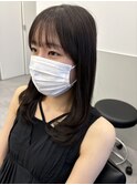 地毛風アッシュベージュ×顔周りレイヤー♪