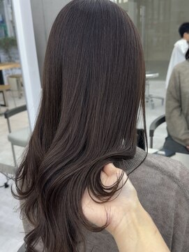 ビューブルー 亀戸錦糸町(VIEW BLUE) ◎美髪カールシアーカラーショコラブラウンロングセミディ