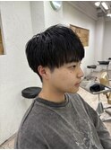 韓国マッシュブルーブラックイメチェンニュアンスパーマ所沢