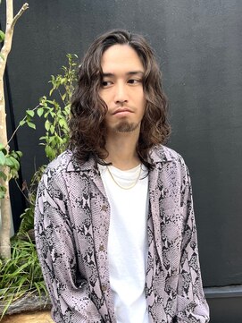 ミンクスリッカ 表参道(MINX RICCa) メンズロングウェーブスタイル スパイラルパーマ