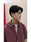 ”men's cut” 襟足スッキリセンター分けスタイル