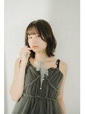 ミディアムくびれボブスタイル