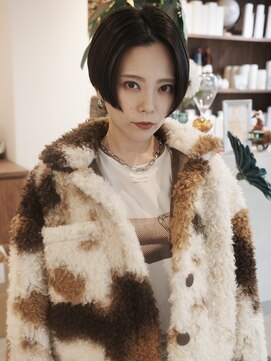 【ハンサムショート】ぱつっとショート/前髪なしショート