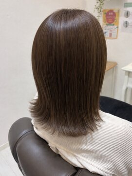 コルテ 倉敷西阿知店(CoRte.) 外はねボブ/くびれボブ/アッシュベージュ/赤み消し/ヘッドスパ