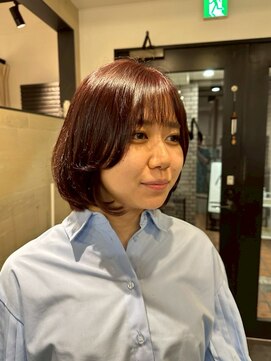 ヘアリゾート粋 ティガ 池袋店(tiga) ミディアムレイヤー/ブラウンレッド/透明感カラー