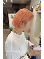 オリビアヘアー(OLIVIA HAIR) サーモンピンク風透け感コーラルカラー×最高級ケア