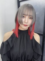 シーバイスリー 綱島(C×3)&nbsp;シルバーグレージュ × ビビッドレッド × インナーカラー