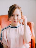 ヘアアレンジノットヘア黒髪