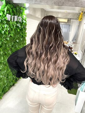 ニノ(nino) 【NINO】アッシュベージュ/グラデーション/シールエクステ