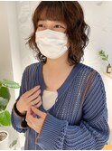 【三ツ井純】ミディアムレイヤーカット マッシュウルフパーマ