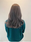 ロングレイヤー　ホワイトバイオレット　グレージュ
