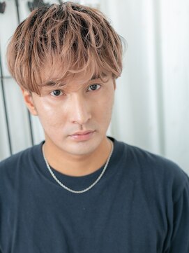 トニーアンドガイ メン 与野駅前店(TONI&GUY MEN) 無造作に決めるハイトーンカラー/ツーブロックマッシュb与野