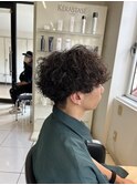 波巻きスパイラルパーマ　波巻きパーマ　スパイラルパーマ