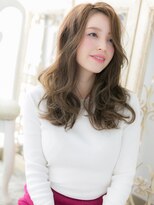 モッズ ヘア 福岡姪浜店(mod's hair) mod's姪浜/小顔かきあげバンググレーベージュ波巻きウェーブg