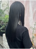 ブリーチ無し◇透明感カラー◇ブルーブラック