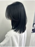 【juu./柳迫】navy greige×髪質改善ケラチントリートメント