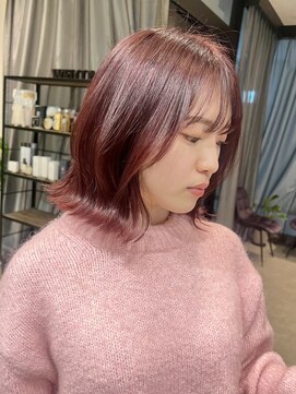 アエル(aeru) 外はねボブ/ピンクパープル/くびれボブ/髪質改善