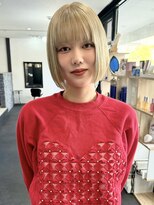 ナービス(NARVIS) ブリーチカラーライトベージュショートボブ