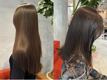 ヒュージ 三軒茶屋(huge)の写真/《程よくまとまる、質感重視のストレート》ボリュームダウンストレートでうねりやクセを改善◎[三軒茶屋]