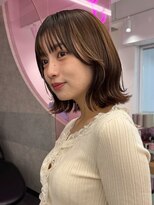 ロンドワン 三宮元町(Lond one) ボブ/切りっぱなしボブ/タッセルボブ/ダークグレー/ミニボブ