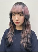 ピンクカラーフェイクブラック／エンドカラーミックスカラー