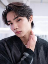 ハバナ 渋谷(HAVANA)&nbsp;アッシュブラックマッシュパーマ刈り上げツーブロック