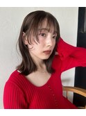 顔まわりレイヤー×髪質改善カラー