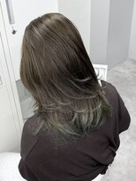 ヴェルダ 池袋店(verda) ブリーチなしダブルカラー オリーブグレージュ