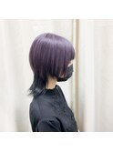 アンブレラカラー/パープルシルバー/ウルフカット