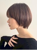 表参道白髪ぼかし顔周りレイヤーくびれショートボブアッシュ40代