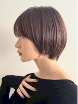 ソワネ 表参道(soigne) 表参道白髪ぼかし顔周りレイヤーくびれショートボブアッシュ40代