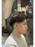 メンズフェード風パーマスタイル