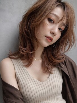 シオン(shion) 前髪カットくびれミディ韓国ヘア顔周りレイヤー_F21491